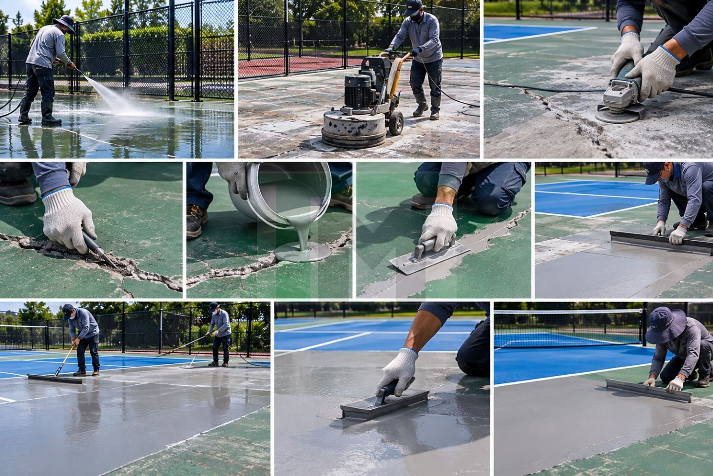 sửa chữa sân Pickleball